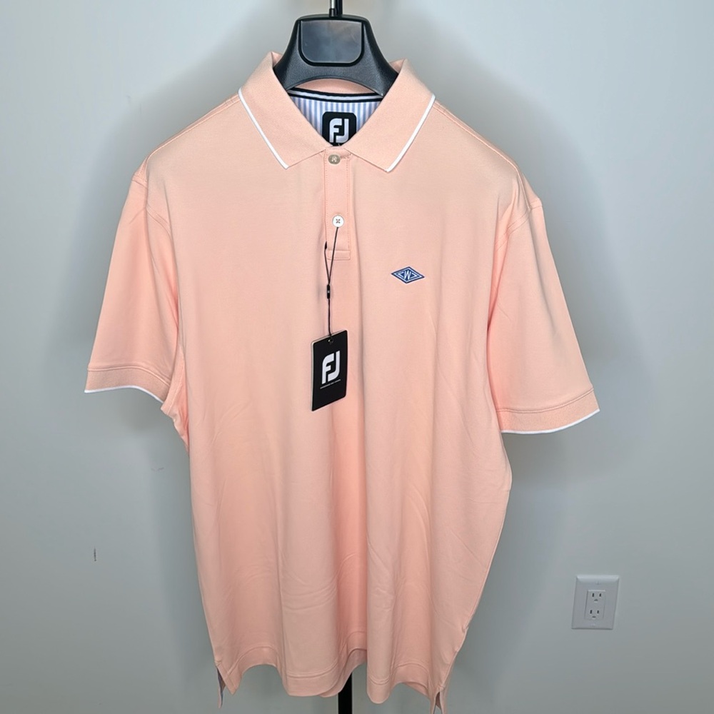 New With Tags - Footjoy Tech Golf Polo - Peach